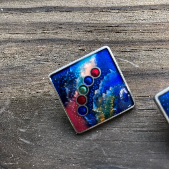 Vintage pierced earrings - Picture 3 of 8